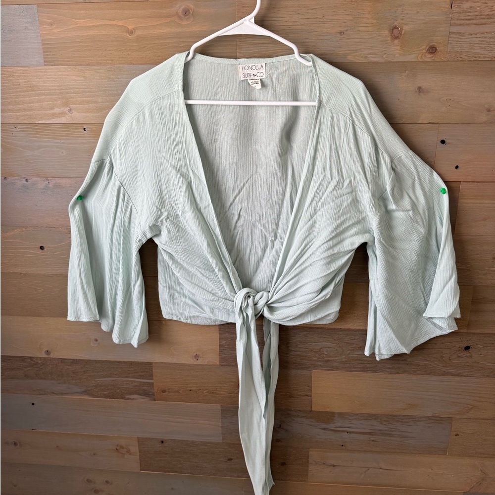 Women's Light Green Crop Top